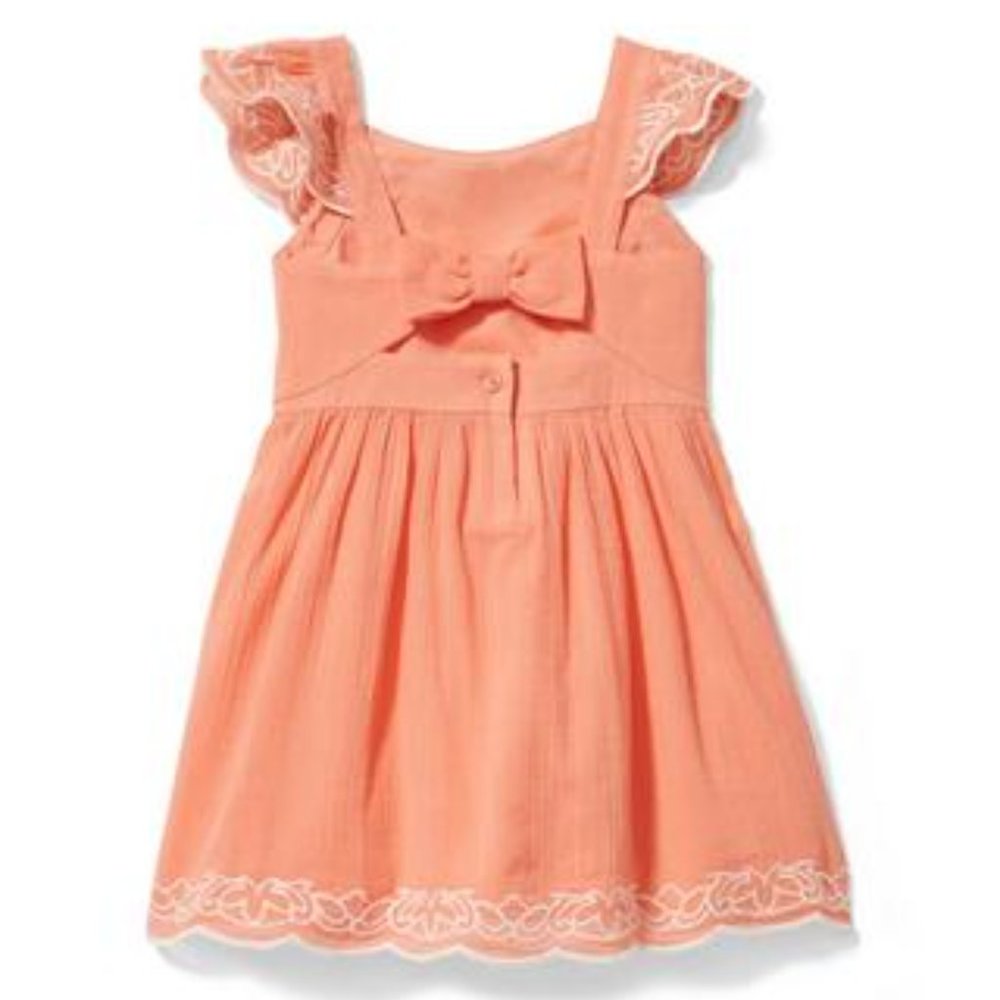 Janie and Jack Embroidered Ruffle Sleeve Sundress, Size 6 - Like New! - Picture 2 of 4